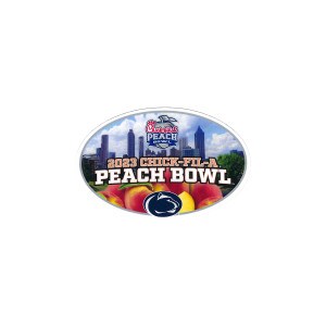 vinyl decal 3" 2023 Chick-fil-A Peach Bowl with cityscape and Penn State Athletic Logo